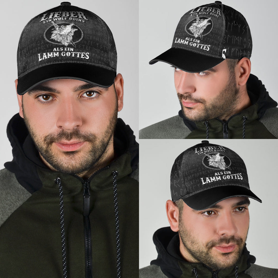 Viking Classic Cap Lieber Ein Wolf Odins Als Ein Lamm Gottes Classic Cap RLT12
