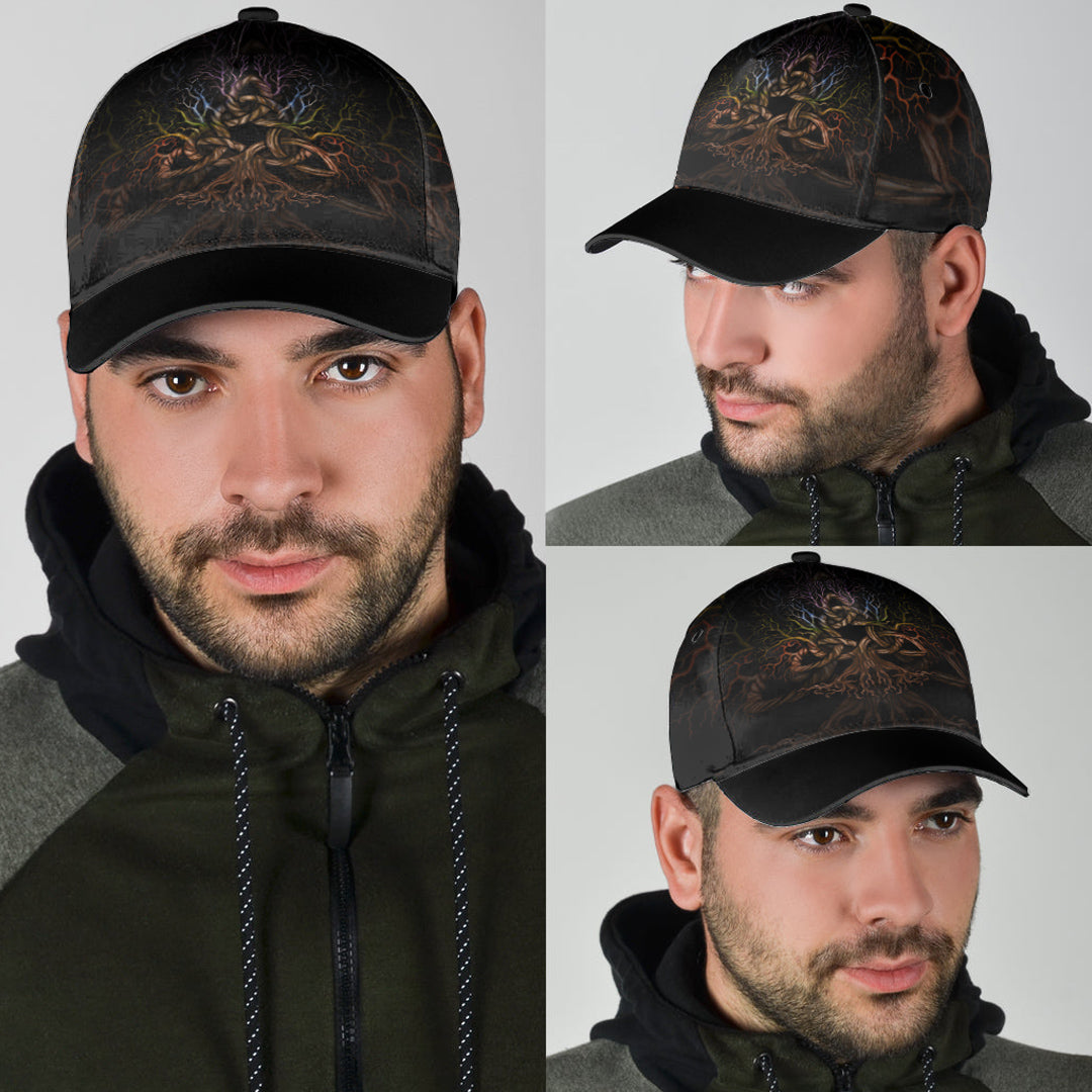 Viking Classic Cap Colorful Tree Of Life With Triquetra Classic Cap RLT12