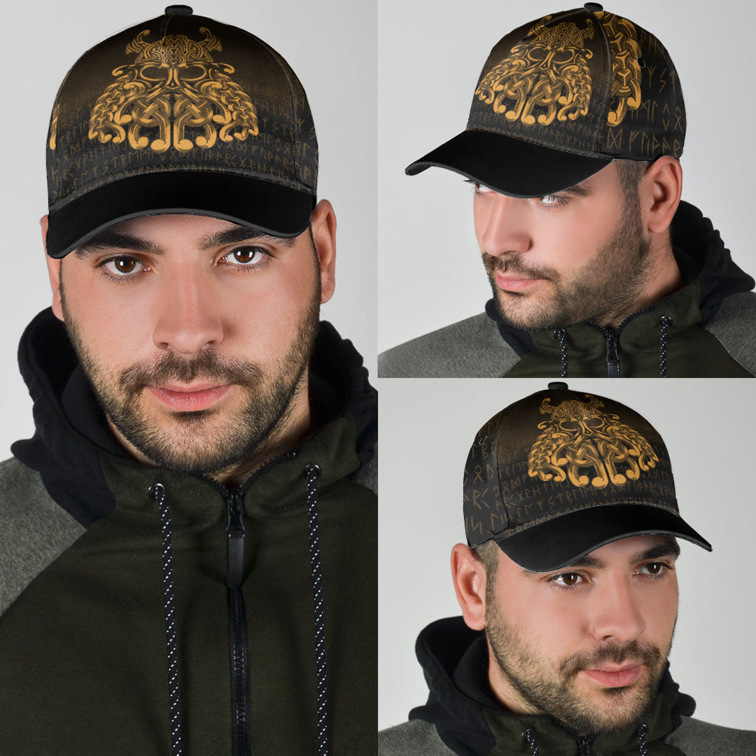 Viking Classic Cap Vikings Odin Valhalla Gold Version Classic Cap RLT12