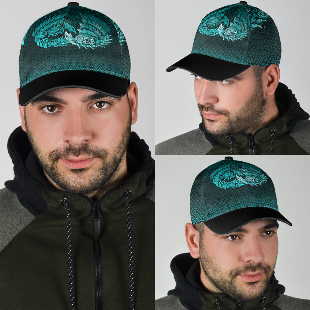 Viking Classic Cap Ragnarok Huginn Muninn Cyan Version Classic Cap RLT12