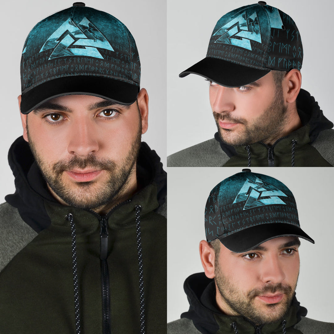 Viking Classic Cap Huginn Muninn Ravens from Odin Viking Cyan Version Classic Cap RLT12