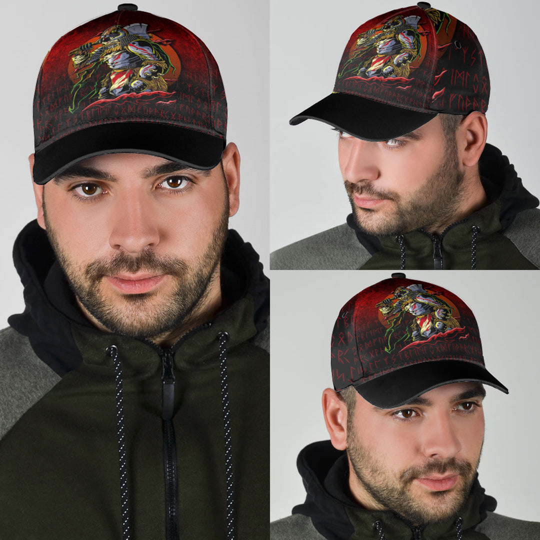 Viking Classic Cap Samurai Viking Warrior Ronin Berserk Armor Axe Classic Cap RLT12