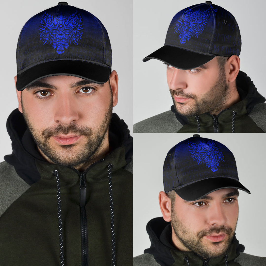 Viking Classic Cap Odin The Allfather Asgard God and Chief Of Aesir Blue Version Classic Cap RLT12