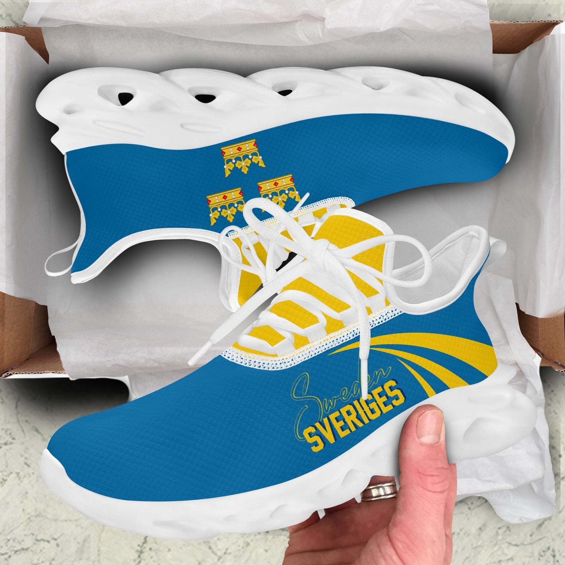 Sweden Three Crowns Clunky Sneakers Heja Sverige LT7