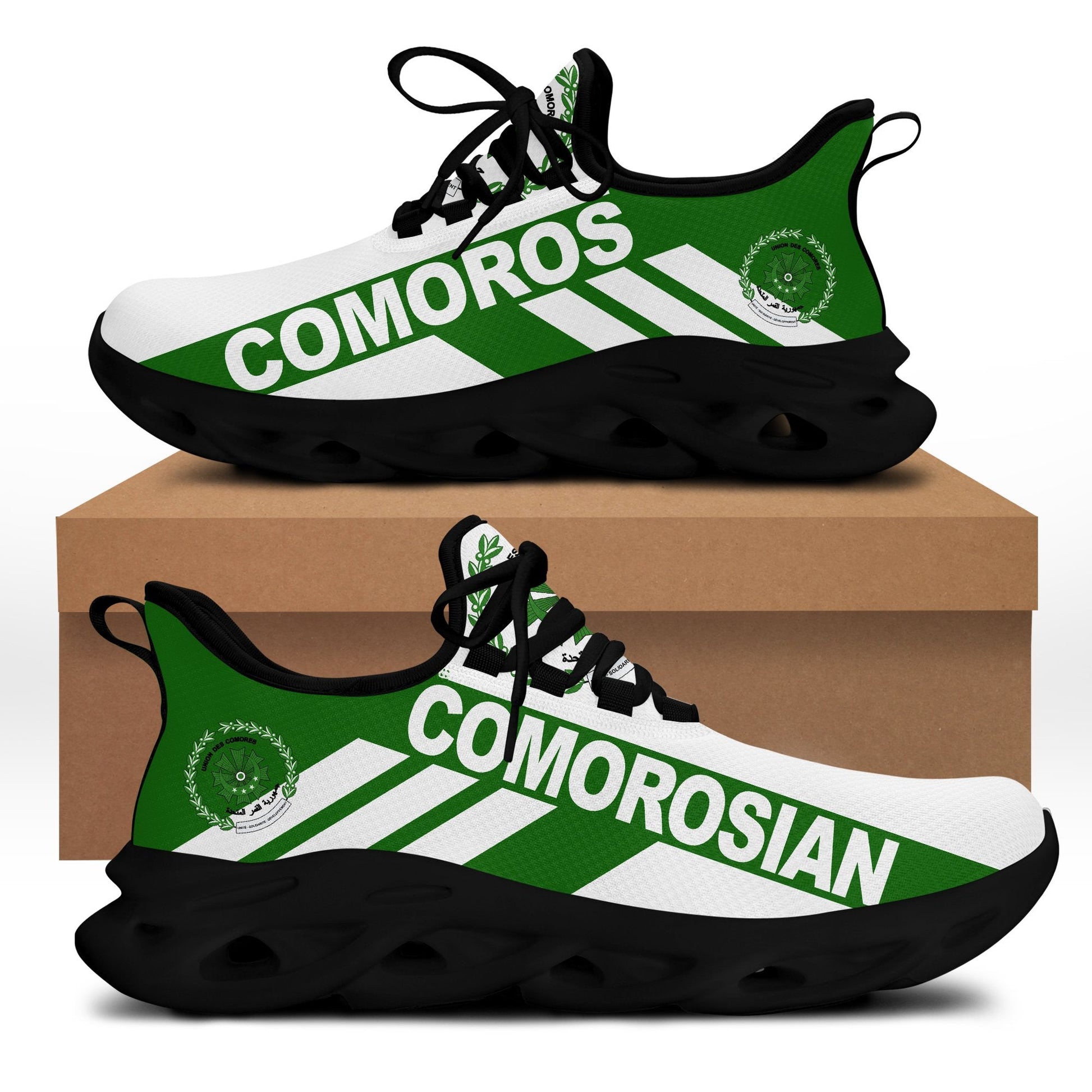 Wonder Print Shop Footwear - Comoros Stripe Style Clunky Sneakers LT10