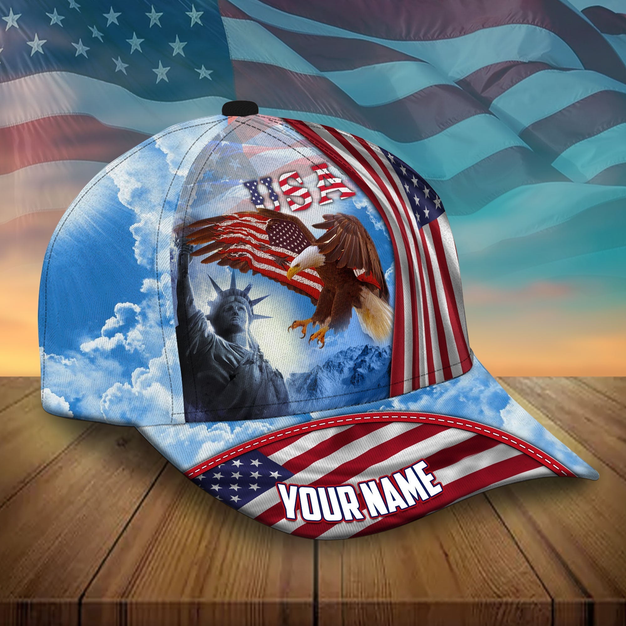 Premium Unique US Eagle Patriotic Hats Personalized