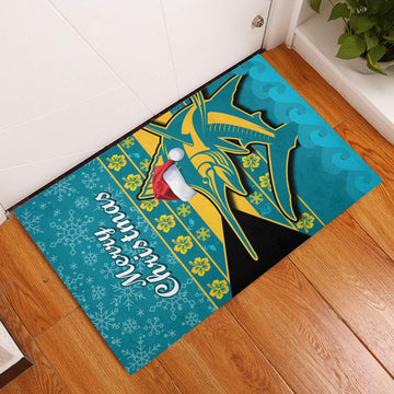 Bahamas Door Mat Bahamian Blue Marlin Merry Christmas LT14