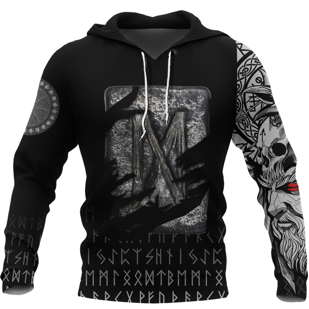 Viking Hoodie Dagaz Norse Runes RLT12