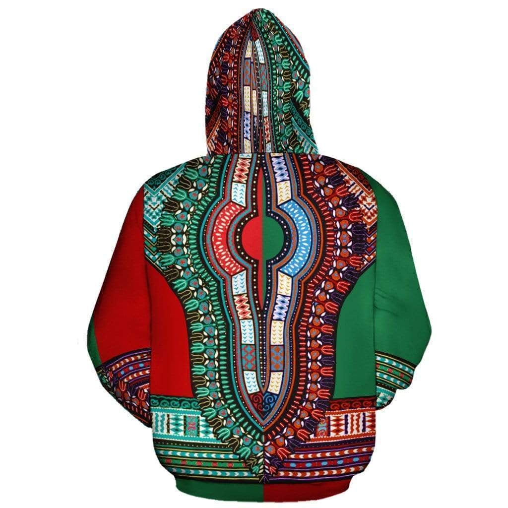 African Hoodie Dashiki Half Pullover