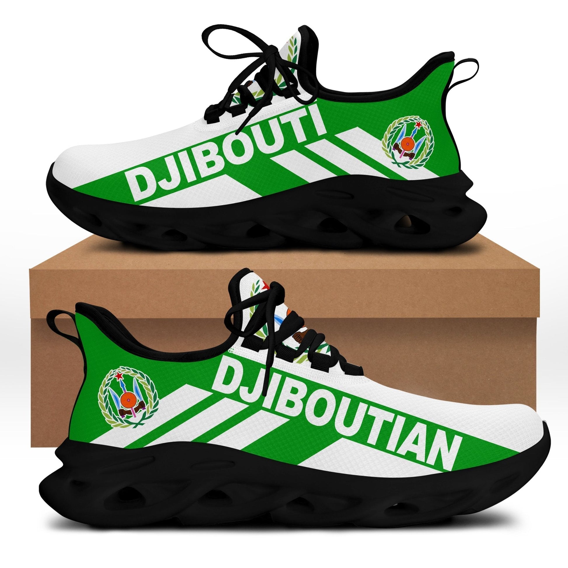 Wonder Print Shop Footwear - Djibouti Stripe Style Clunky Sneakers LT10