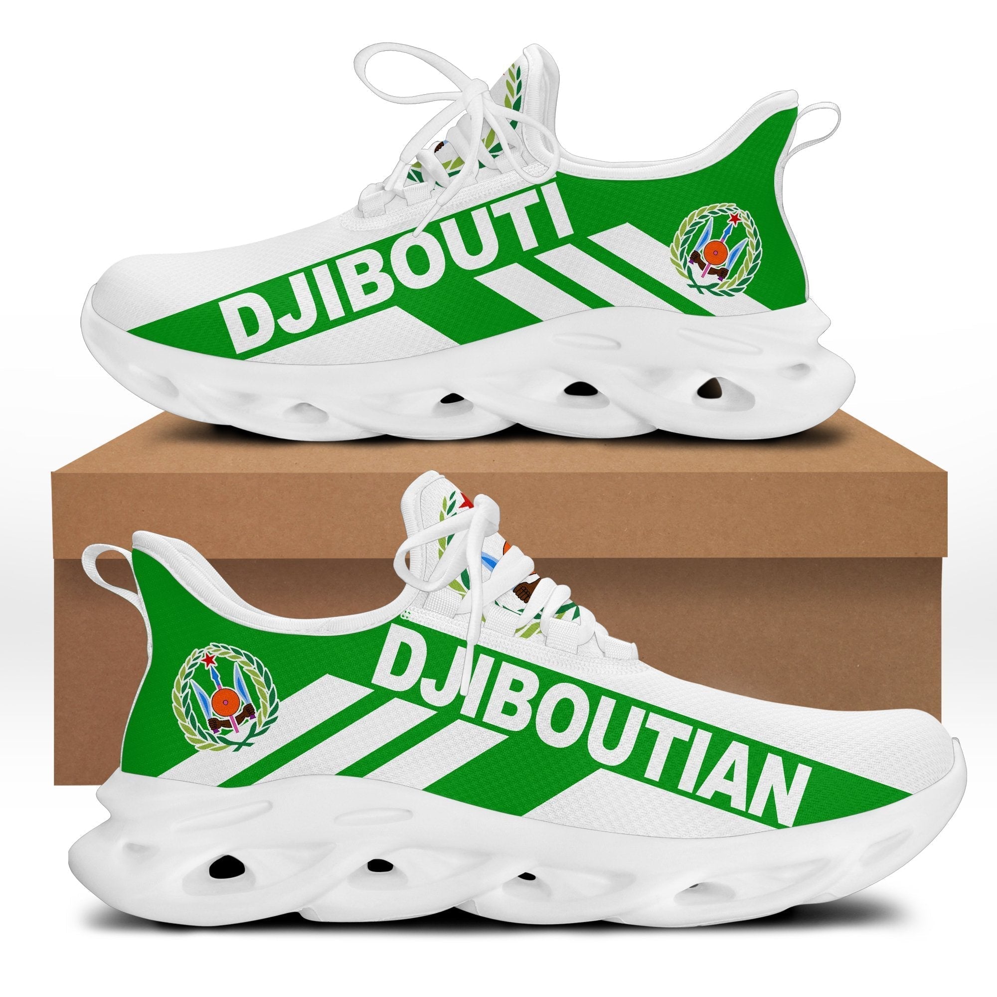 Wonder Print Shop Footwear - Djibouti Stripe Style Clunky Sneakers LT10