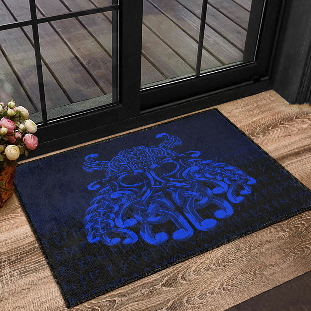 Viking Door Mat Vikings Odin Valhalla Blue Version Door Mat RLT12