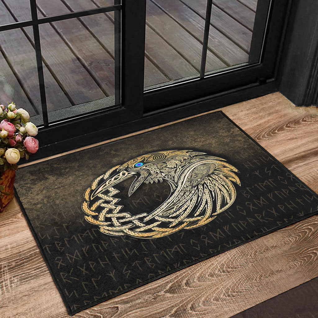 Viking Door Mat Vikings Raven Gold Version Door Mat RLT12