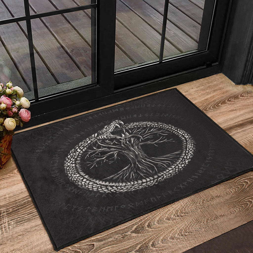Viking Door Mat Ouroboros with Tree Of Life Door Mat RLT12