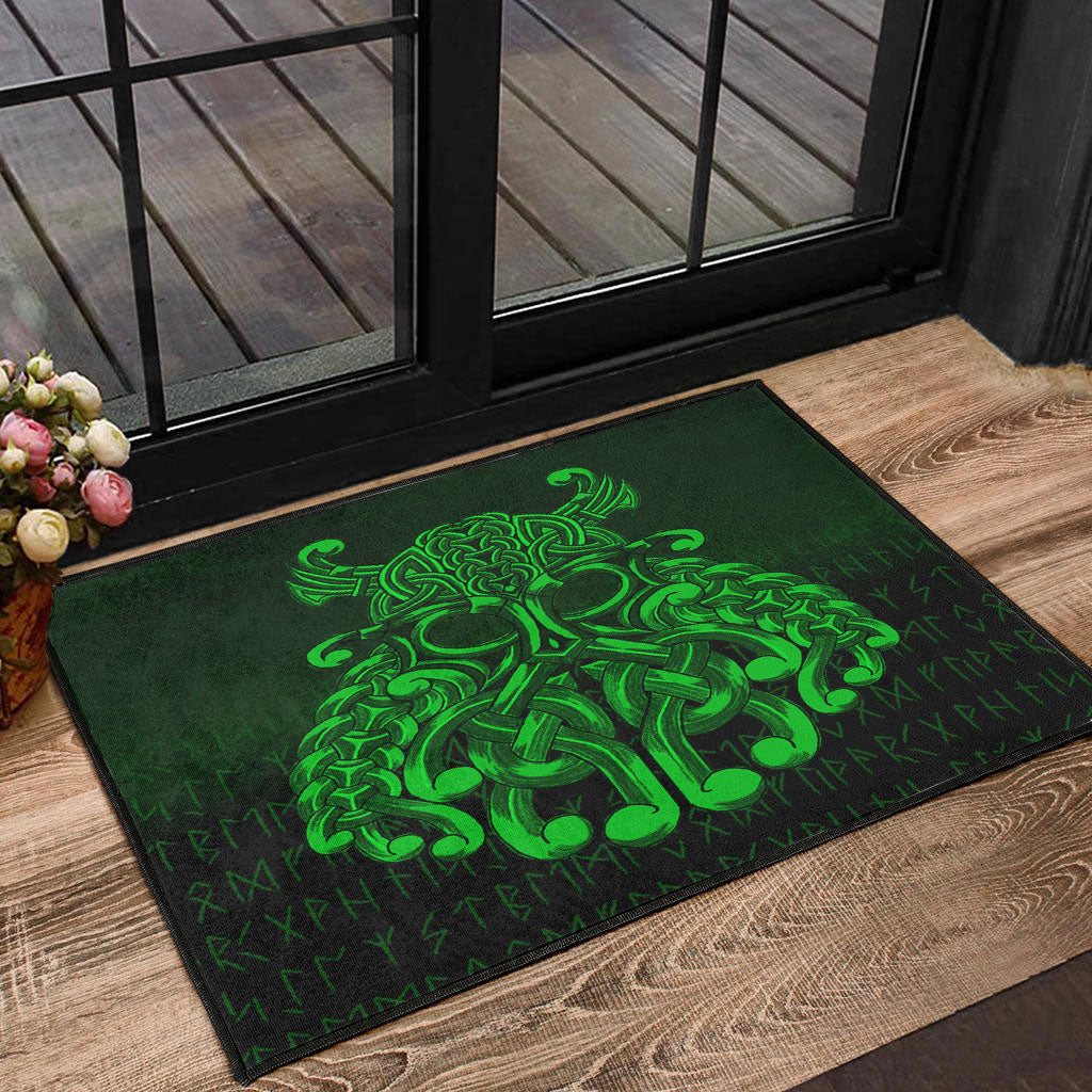 Viking Door Mat Vikings Odin Valhalla Green Version Door Mat RLT12