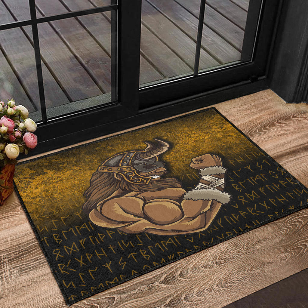 Viking Door Mat Viking Warrior Muscles Power Door Mat RLT12