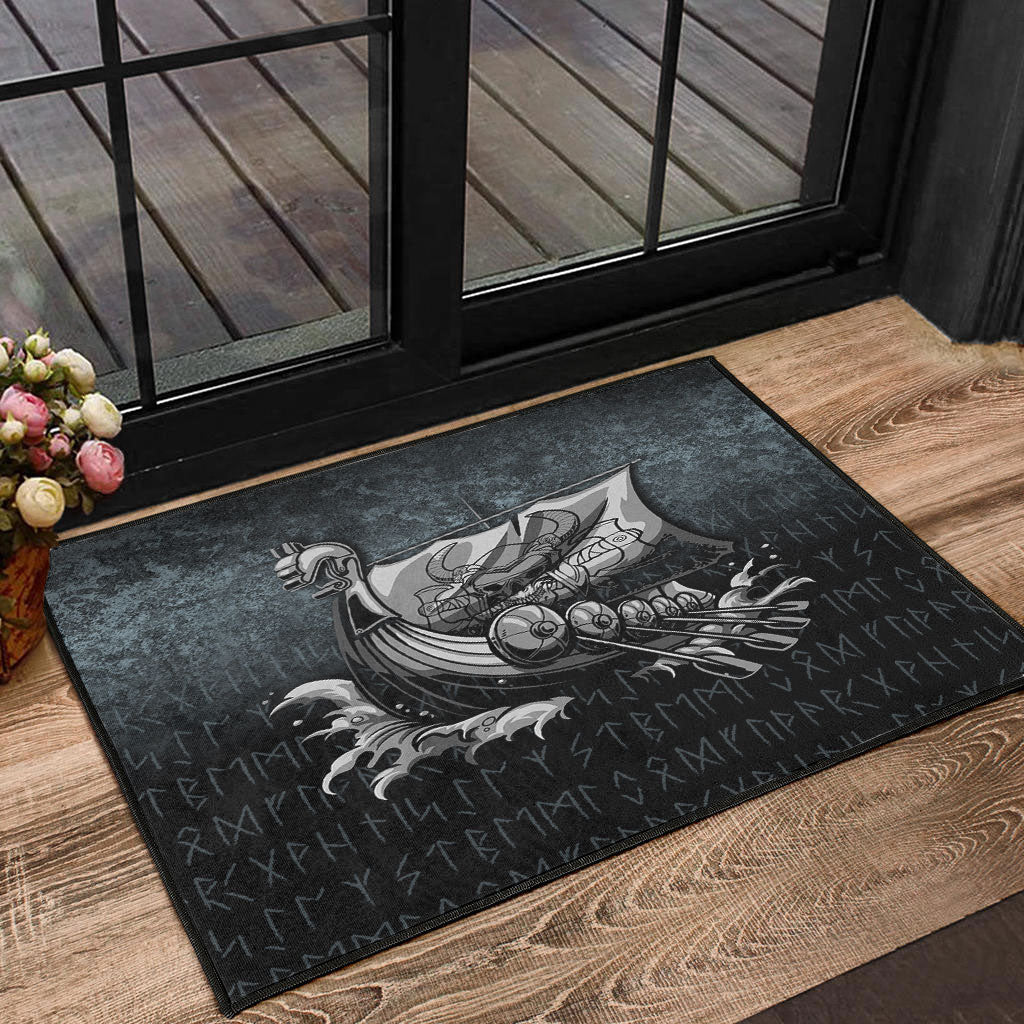 Wonder Print Shop Door Mat - Victory or Valhalla Drakkar Door Mat RLT12