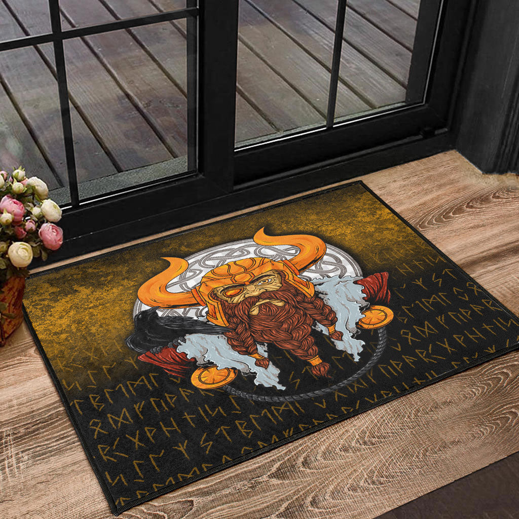 Viking Door Mat Viking God Odin Raven Door Mat RLT12