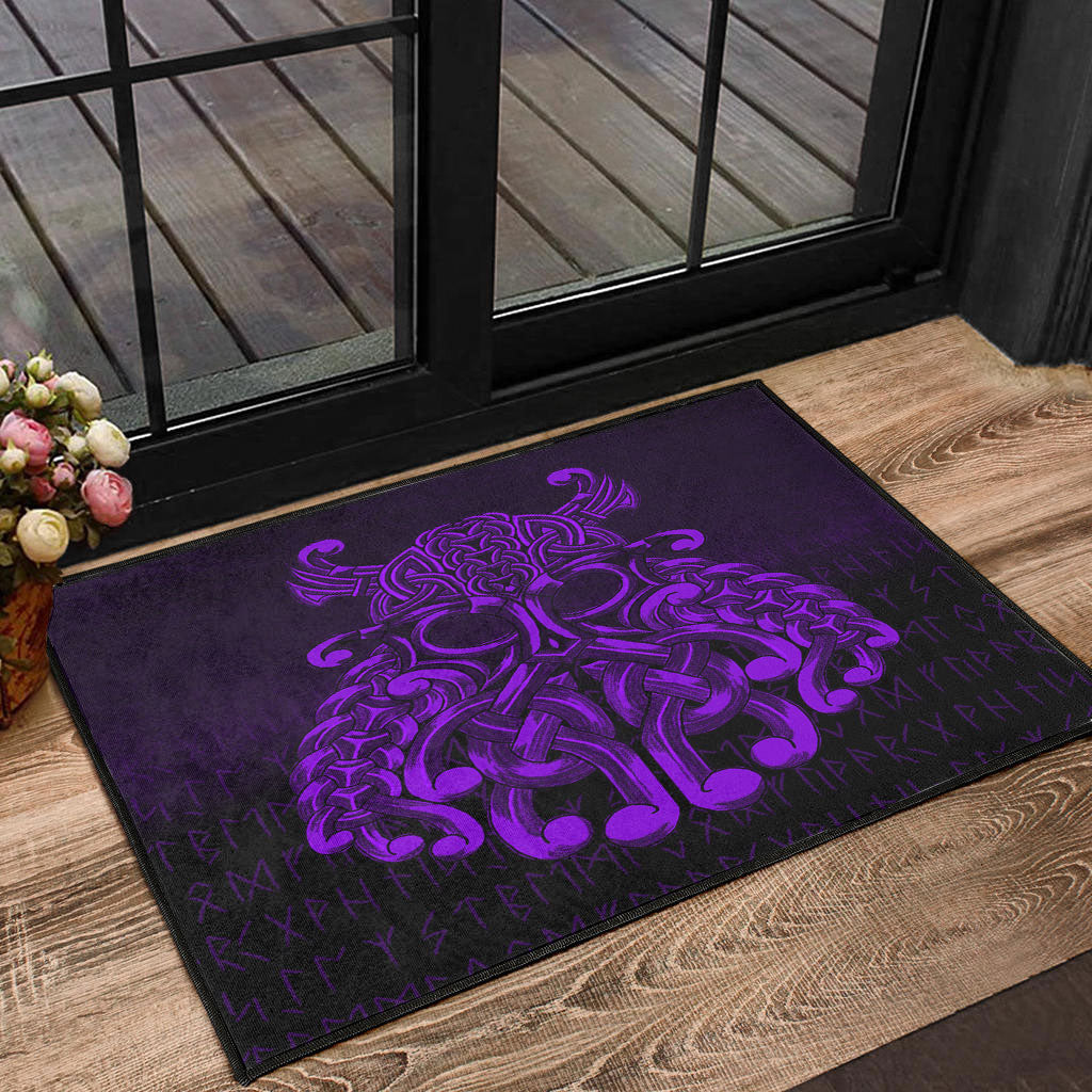 Viking Door Mat Vikings Odin Valhalla Purple Version Door Mat RLT12