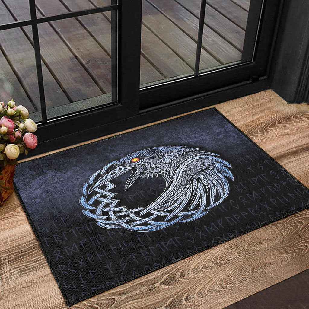 Viking Door Mat Vikings Raven Special Blue Version Door Mat RLT12