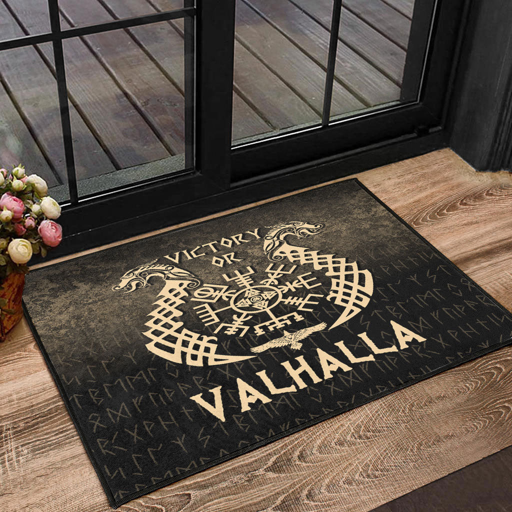 Wonder Print Shop Door Mat - Victory or Valhalla - Gold Version Door Mat RLT12