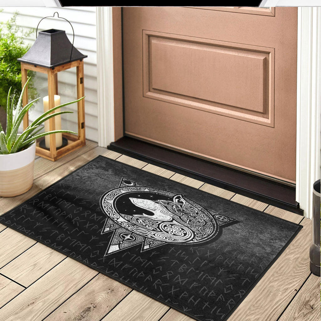 Viking Door Mat Viking Norse Wolf Door Mat RLT12