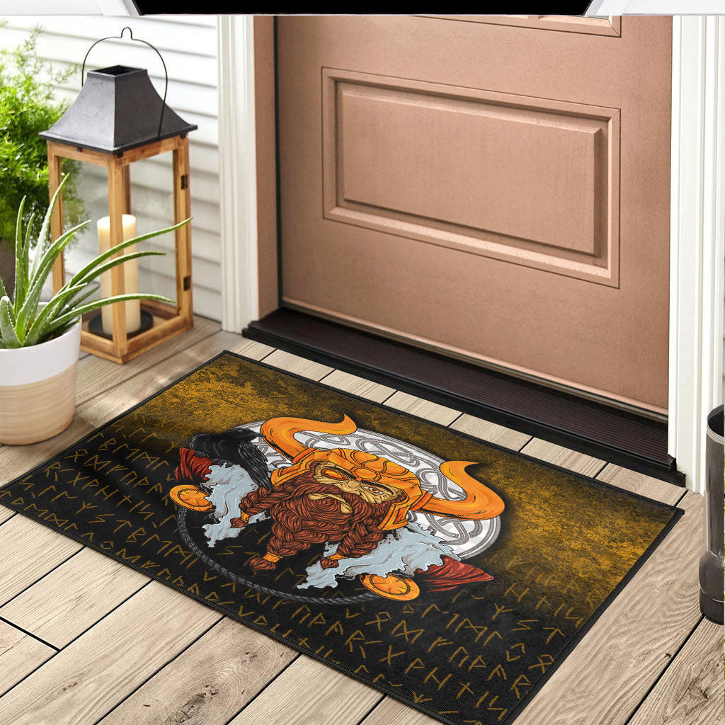 Viking Door Mat Viking God Odin Raven Door Mat RLT12
