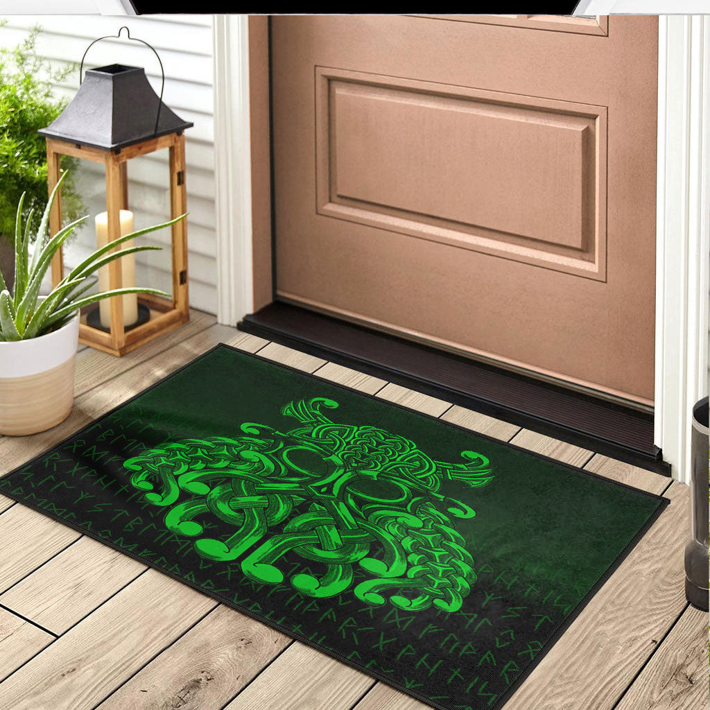 Viking Door Mat Vikings Odin Valhalla Green Version Door Mat RLT12