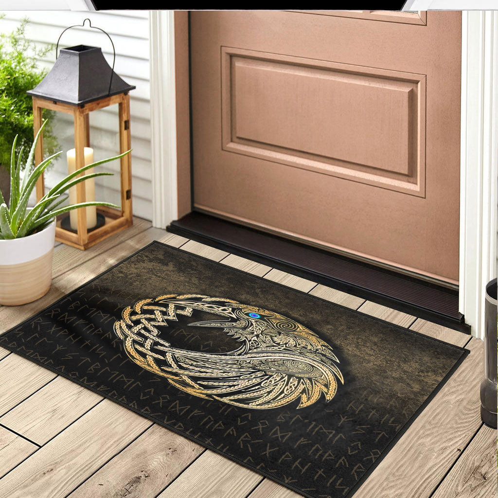Viking Door Mat Vikings Raven Gold Version Door Mat RLT12