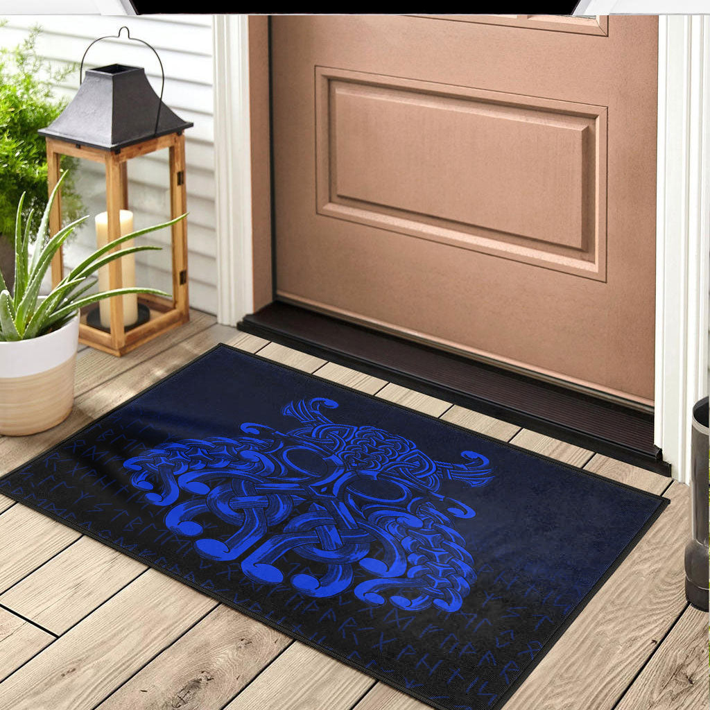 Viking Door Mat Vikings Odin Valhalla Blue Version Door Mat RLT12