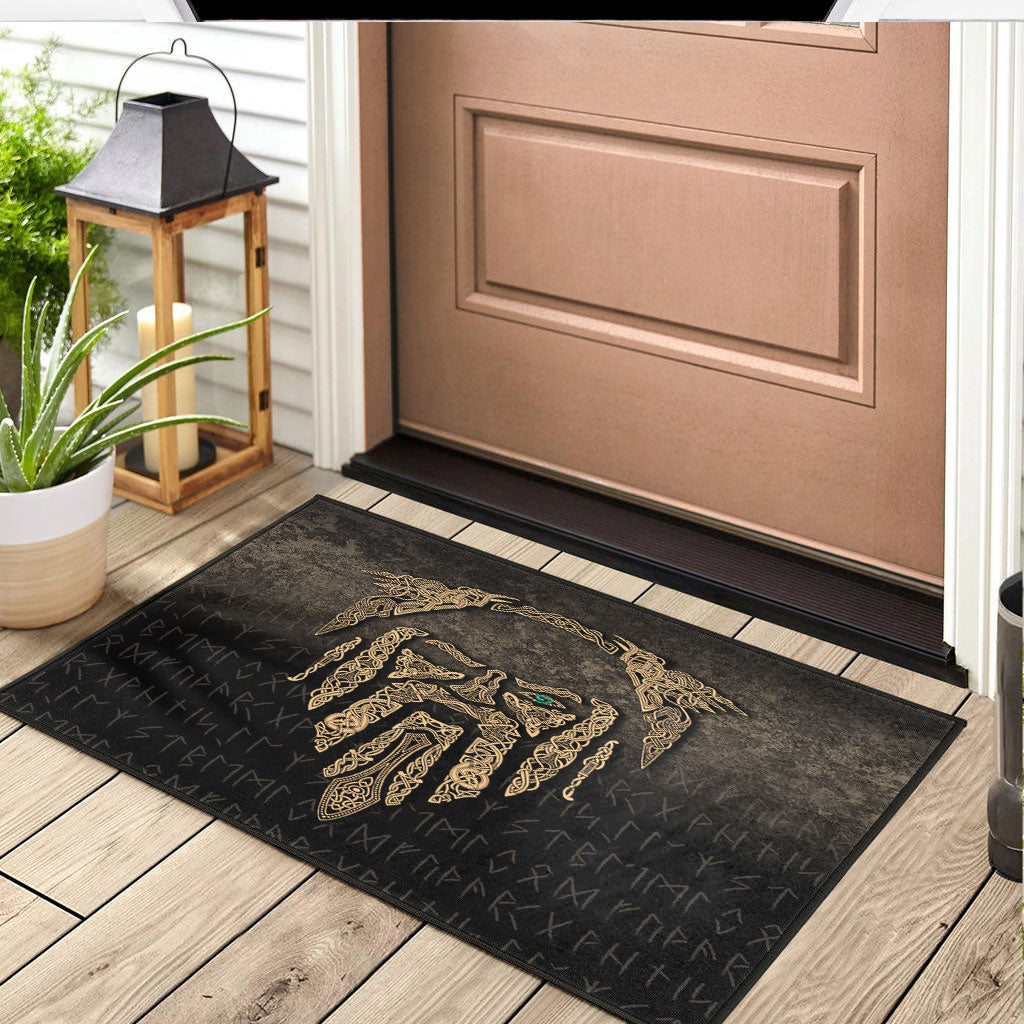 Viking Door Mat Eye of Odin Gold Version Door Mat RLT12