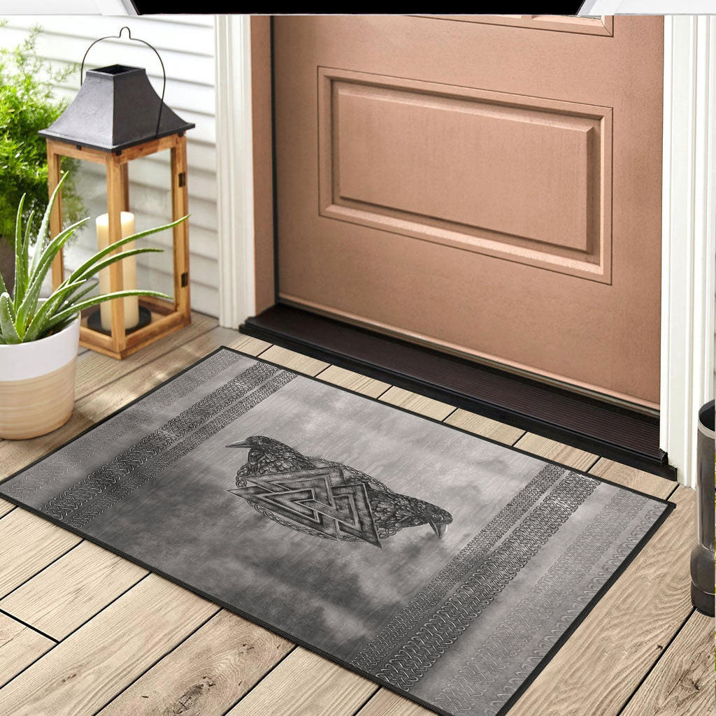 Viking Door Mat Viking Valknut and Raven Door Mat RLT12