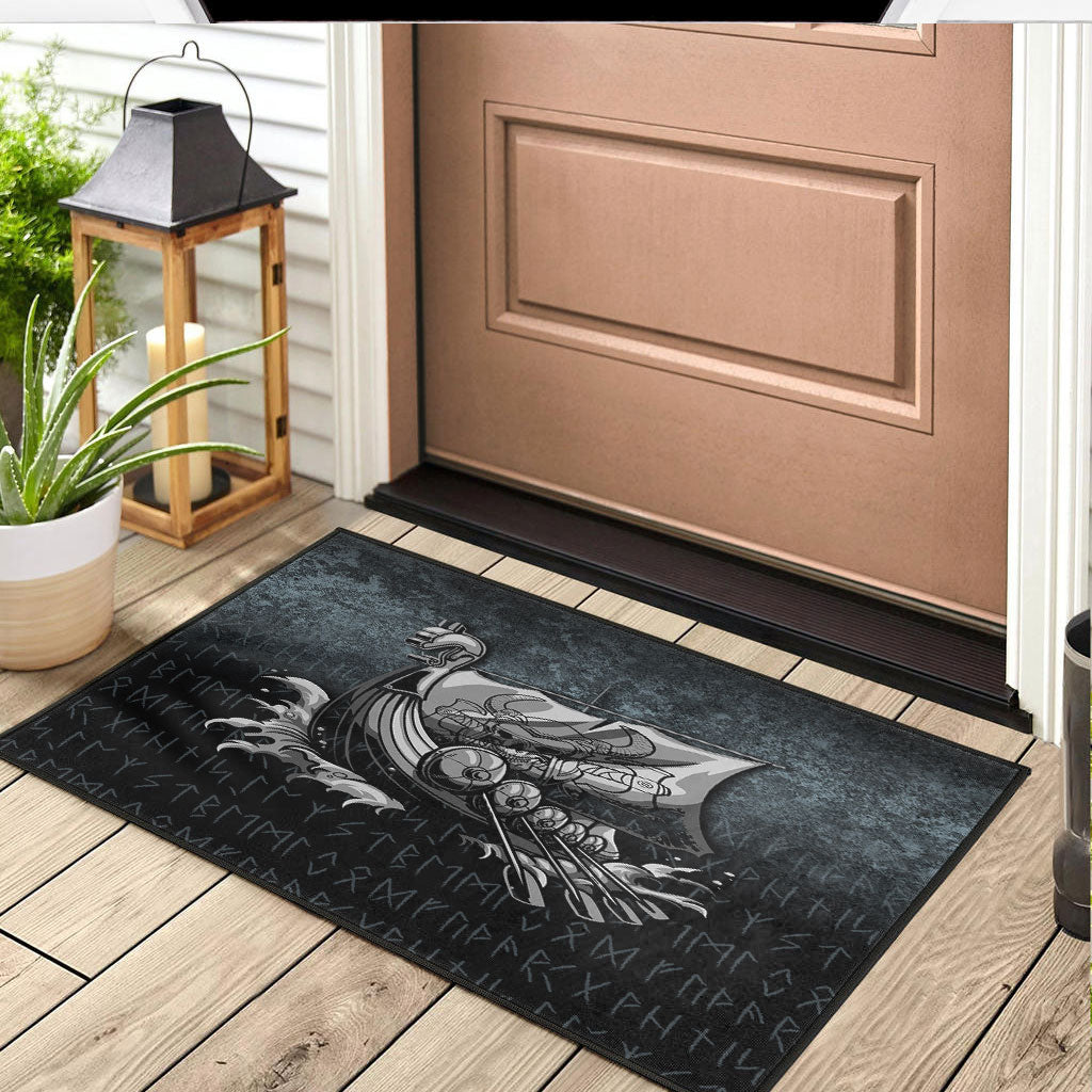 Wonder Print Shop Door Mat - Victory or Valhalla Drakkar Door Mat RLT12