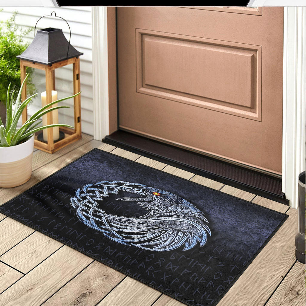 Viking Door Mat Vikings Raven Special Blue Version Door Mat RLT12