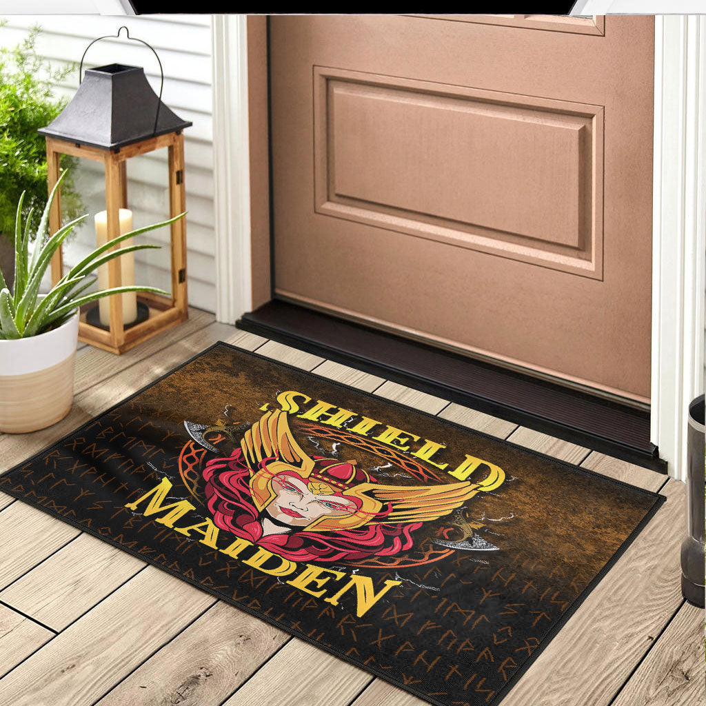 Viking Door Mat Shield Maiden Door Mat RLT12