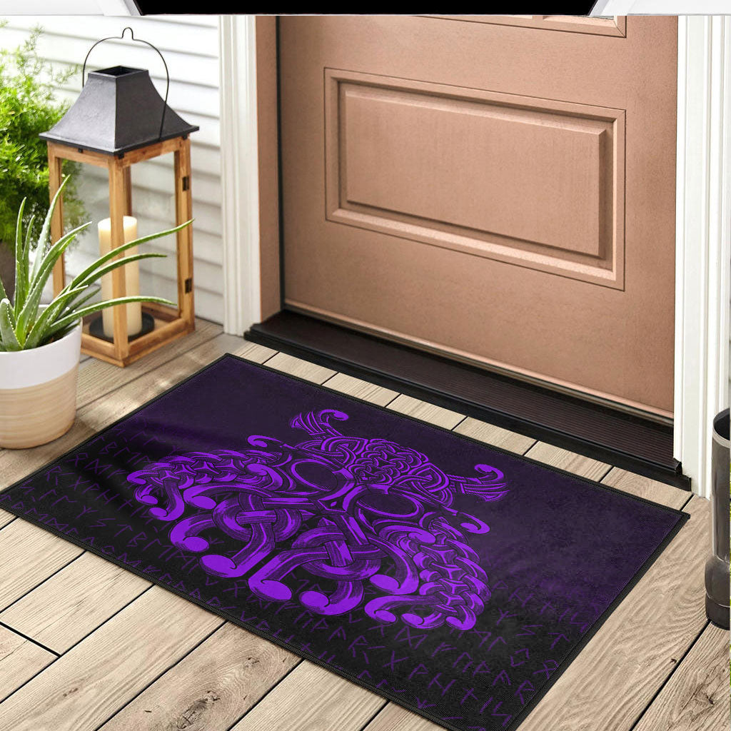 Viking Door Mat Vikings Odin Valhalla Purple Version Door Mat RLT12