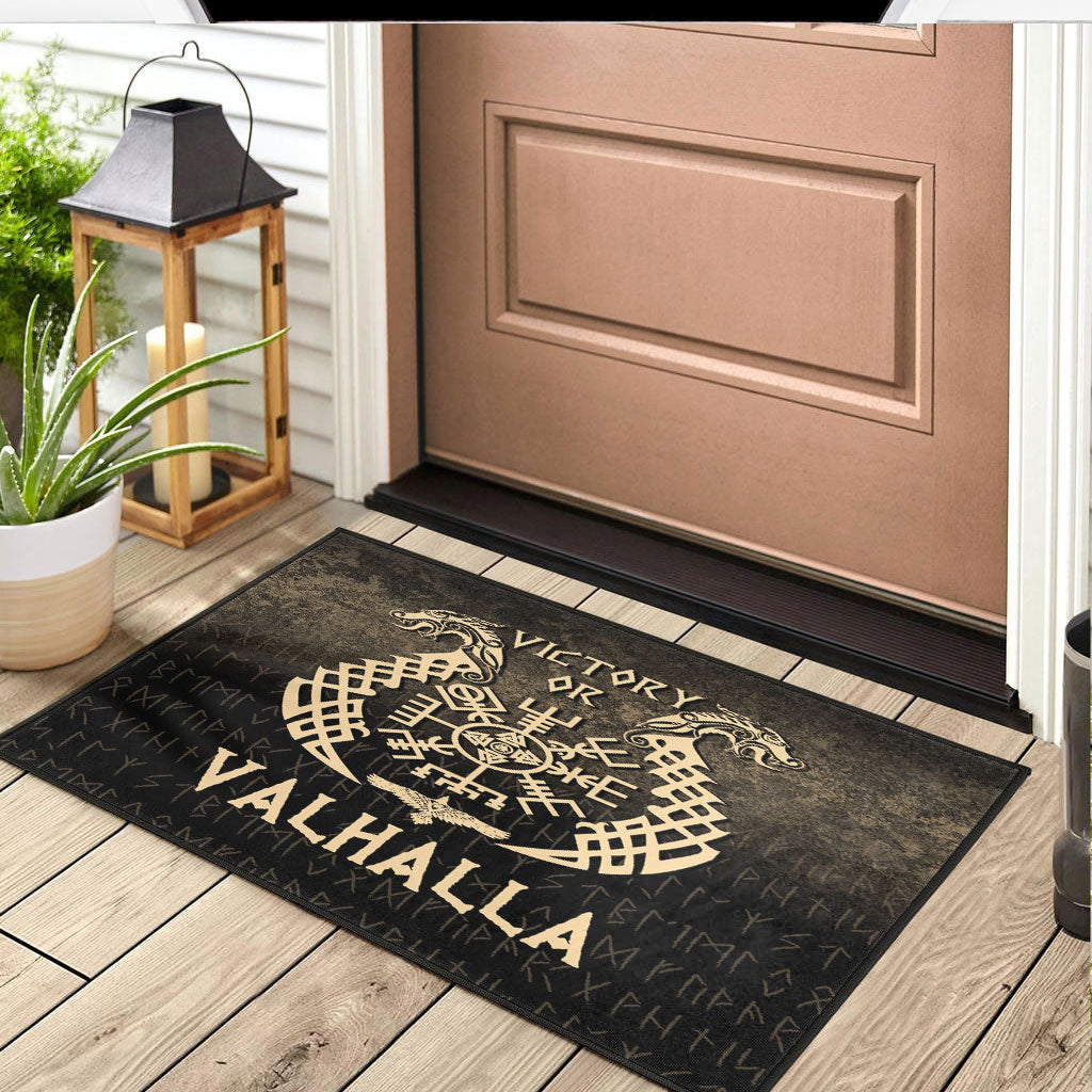 Wonder Print Shop Door Mat - Victory or Valhalla - Gold Version Door Mat RLT12