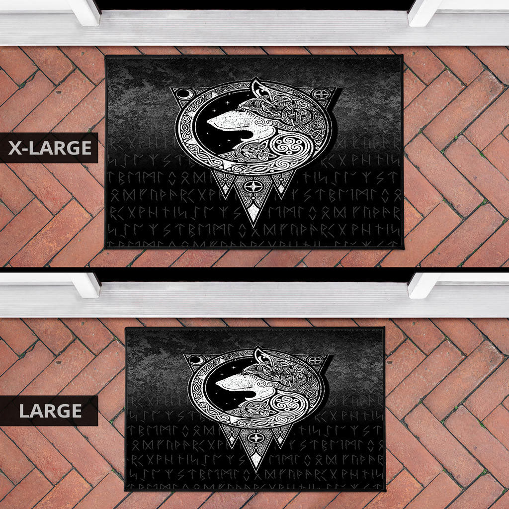 Viking Door Mat Viking Norse Wolf Door Mat RLT12