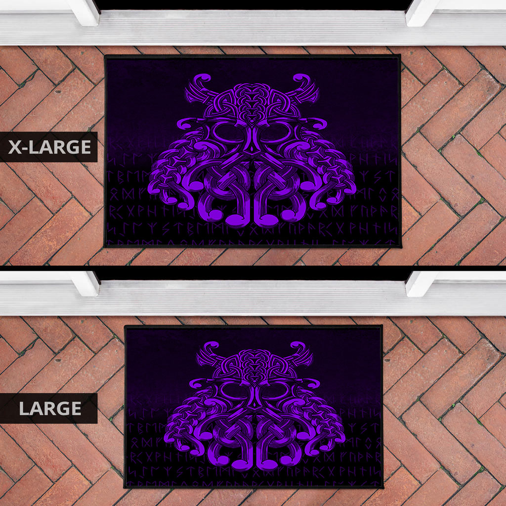 Viking Door Mat Vikings Odin Valhalla Purple Version Door Mat RLT12