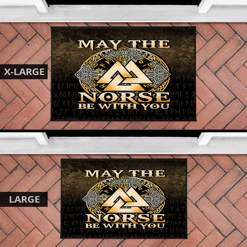 Viking Door Mat May The Norse Be With You Viking Gold Version Door Mat RLT12