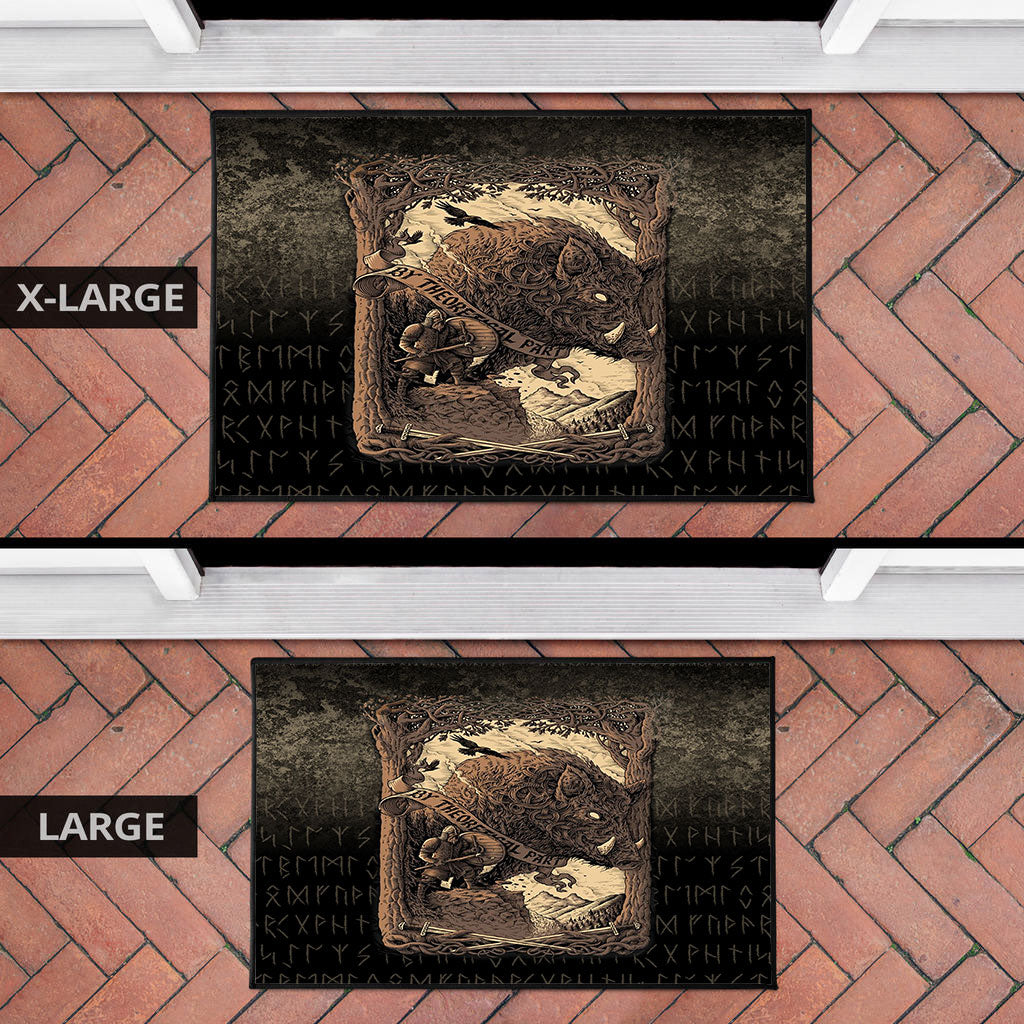 Wonder Print Door Mat - Viking-Wild-Boar Door Mat