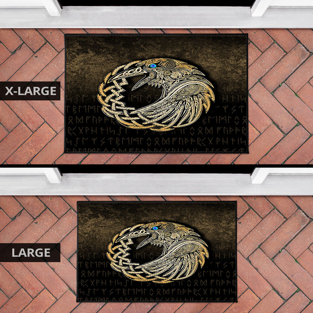 Viking Door Mat Vikings Raven Gold Version Door Mat RLT12