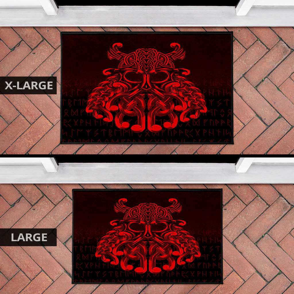 Viking Door Mat Vikings Odin Valhalla Red Version Door Mat RLT12