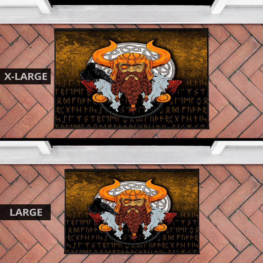 Viking Door Mat Viking God Odin Raven Door Mat RLT12