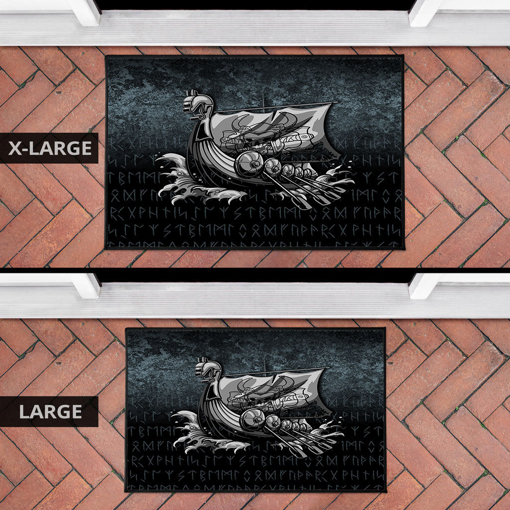 Wonder Print Shop Door Mat - Victory or Valhalla Drakkar Door Mat RLT12