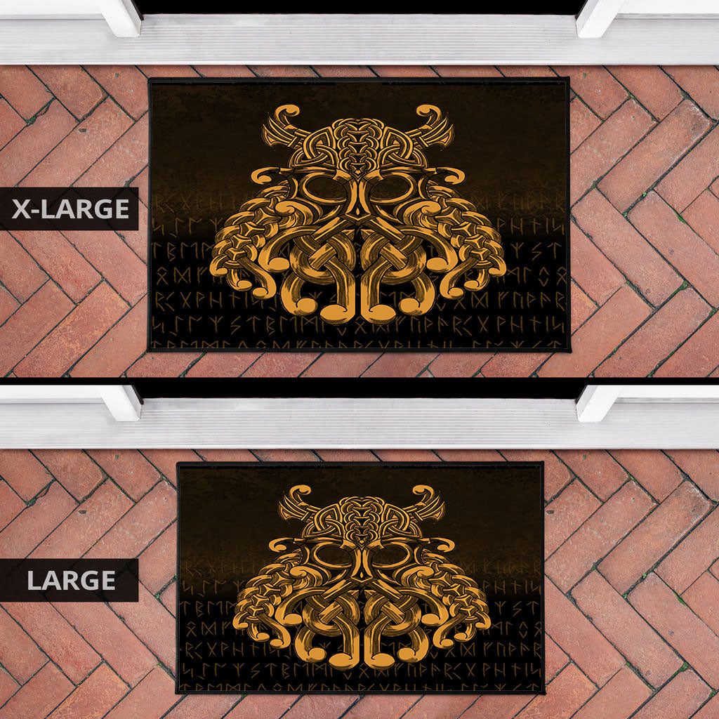 Viking Door Mat Vikings Odin Valhalla Gold Version Door Mat RLT12