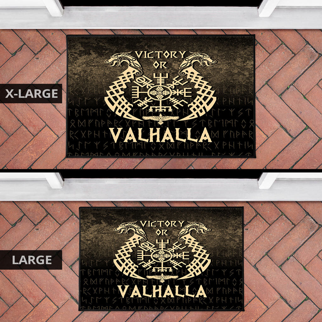 Wonder Print Shop Door Mat - Victory or Valhalla - Gold Version Door Mat RLT12