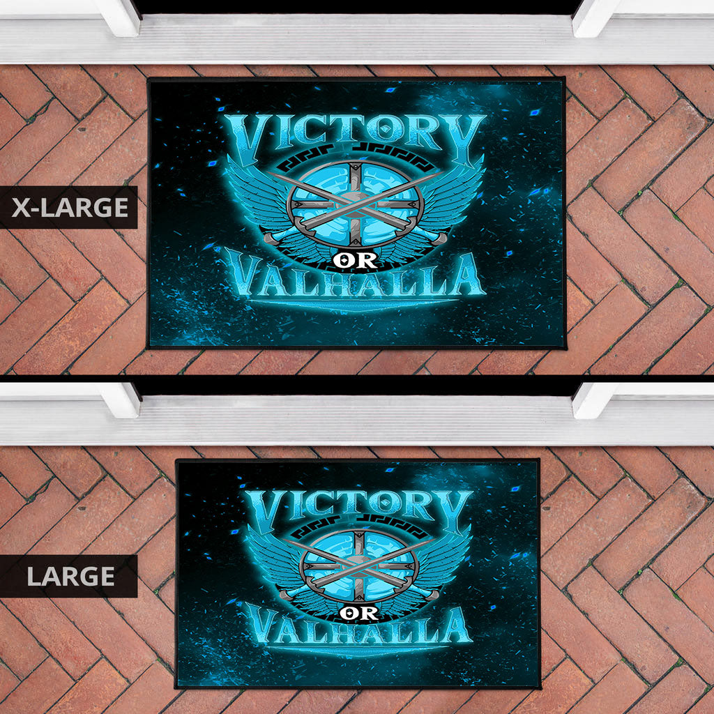 Viking Door Mat Victory Or Valhalla Cyan Style Door Mat RLT12