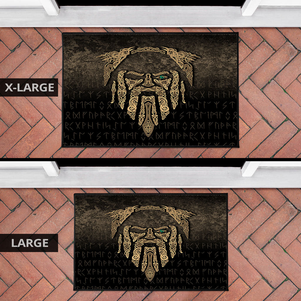 Viking Door Mat Eye of Odin Gold Version Door Mat RLT12
