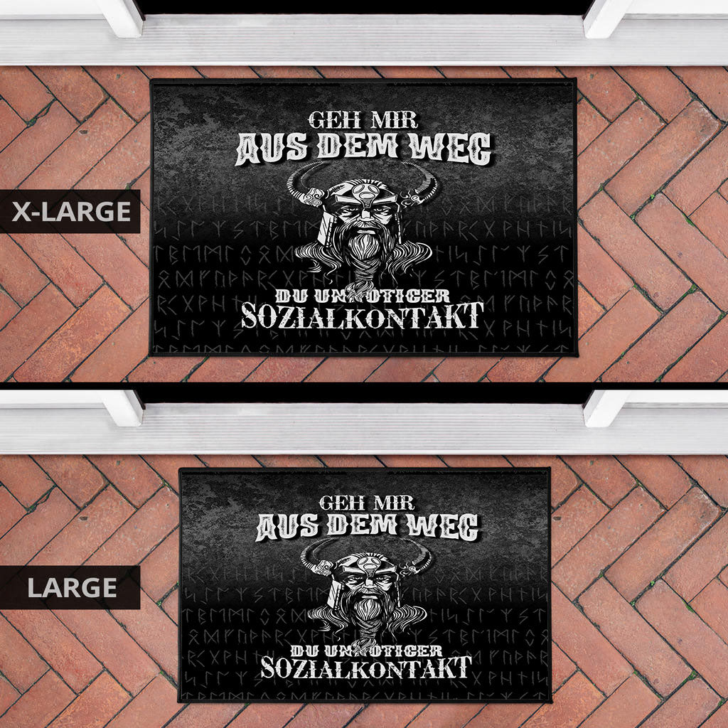 Viking Door Mat Geh mir aus dem Weg du unnotiger Sozialkontakt Door Mat RLT12